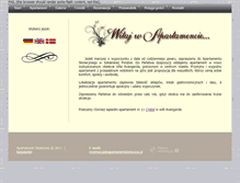 Tablet Screenshot of apartamentsloneczny.pl